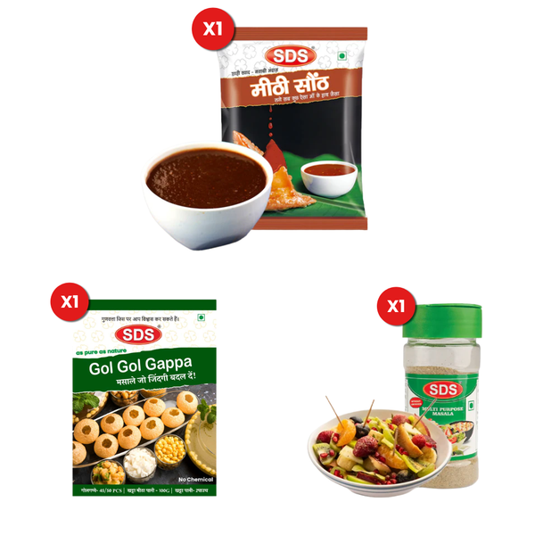 3 Pcs Combo - Golgappa, Methi Sonth, Multipurpose